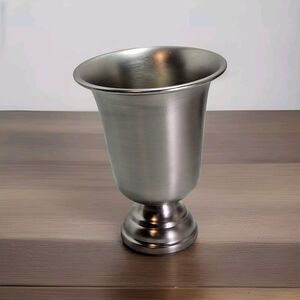 Pottery Barn Siegel Pencil Cup Desktop Holder Stainless Steel Silver Retired